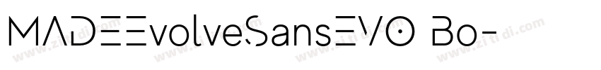MADEEvolveSansEVO Bo字体转换